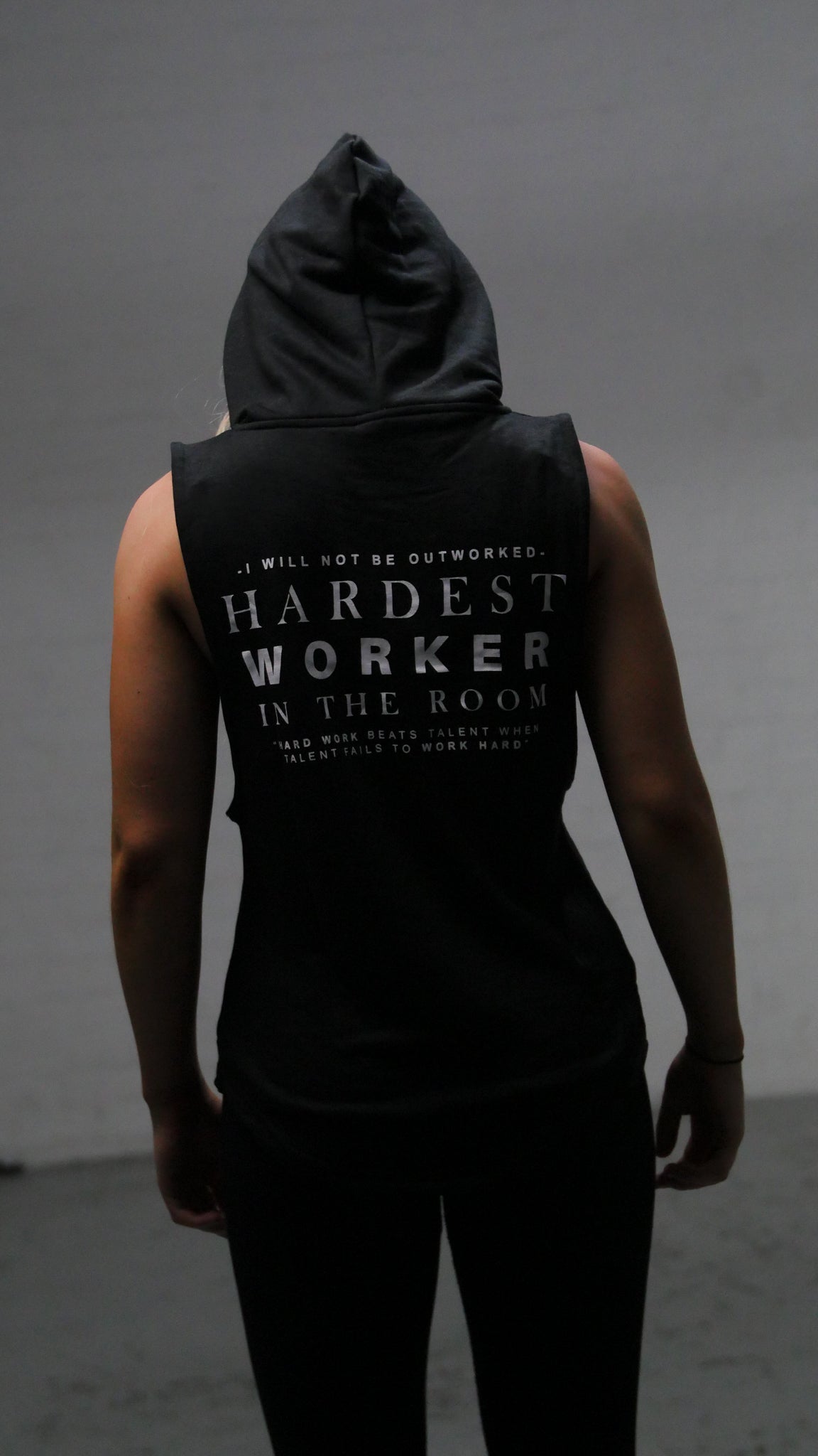 “Hardest Worker In the Room” Black Hoodie Gym training Vest Tank - official Mulligan Brothers