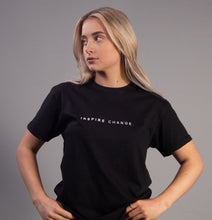 Load image into Gallery viewer, Mulligan Brothers &quot;Inspire Change&quot; Official Fitted T Shirt (Black)
