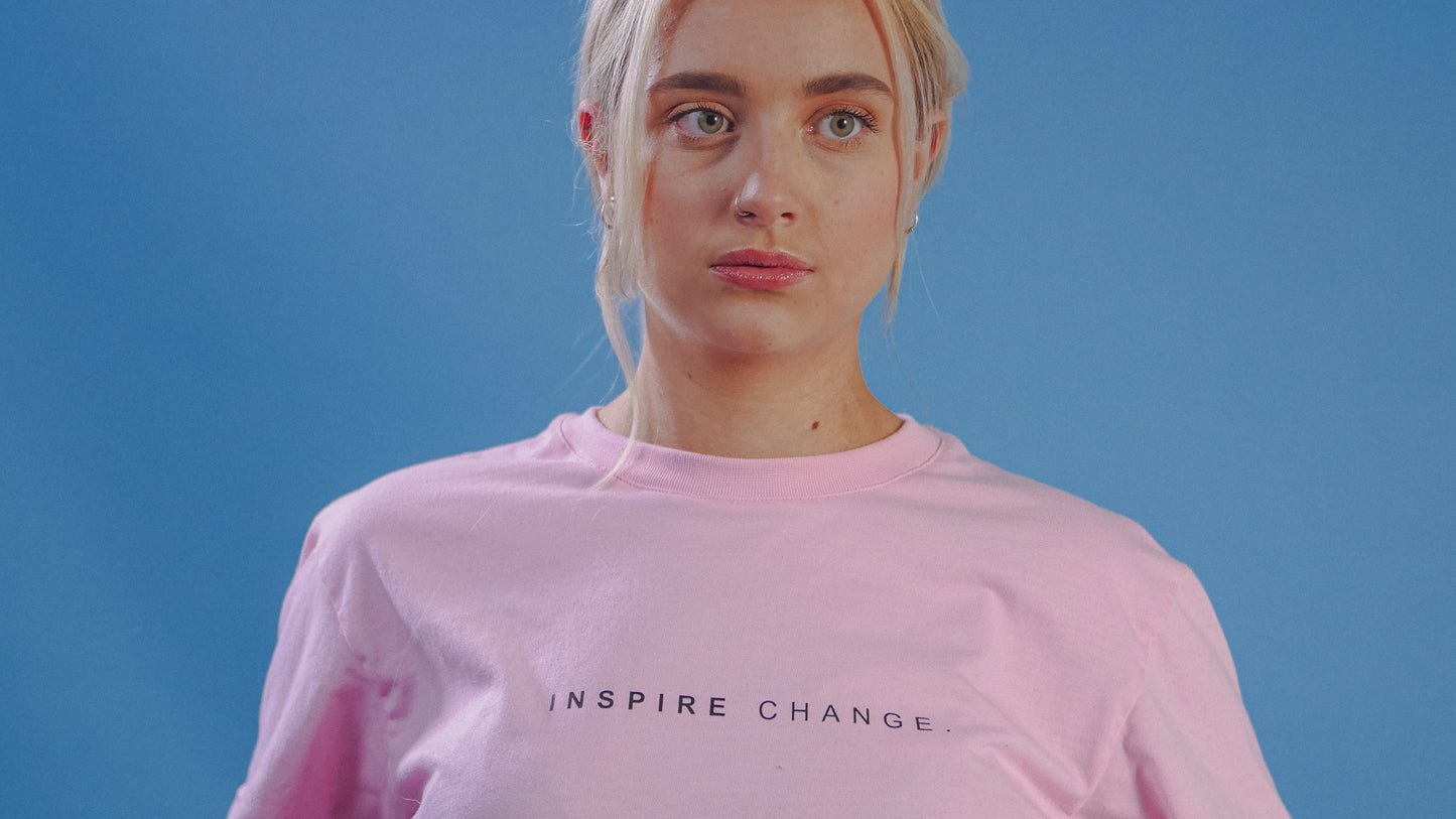 Mulligan Brothers "Inspire Change"  (fitted) Official T Shirt (Pink)