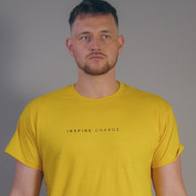 Load image into Gallery viewer, Mulligan Brothers &quot;Inspire Change&quot; Official T Shirt (Yellow)
