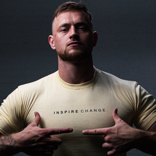 Inspire Change T-shirt (Fitted) Desert  - Official Mulligan Brothers