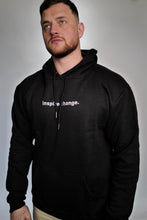 Load image into Gallery viewer, Inspire change black embroidered hoodie
